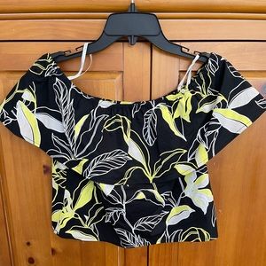 SPLENDID Cropped Floral Blouse